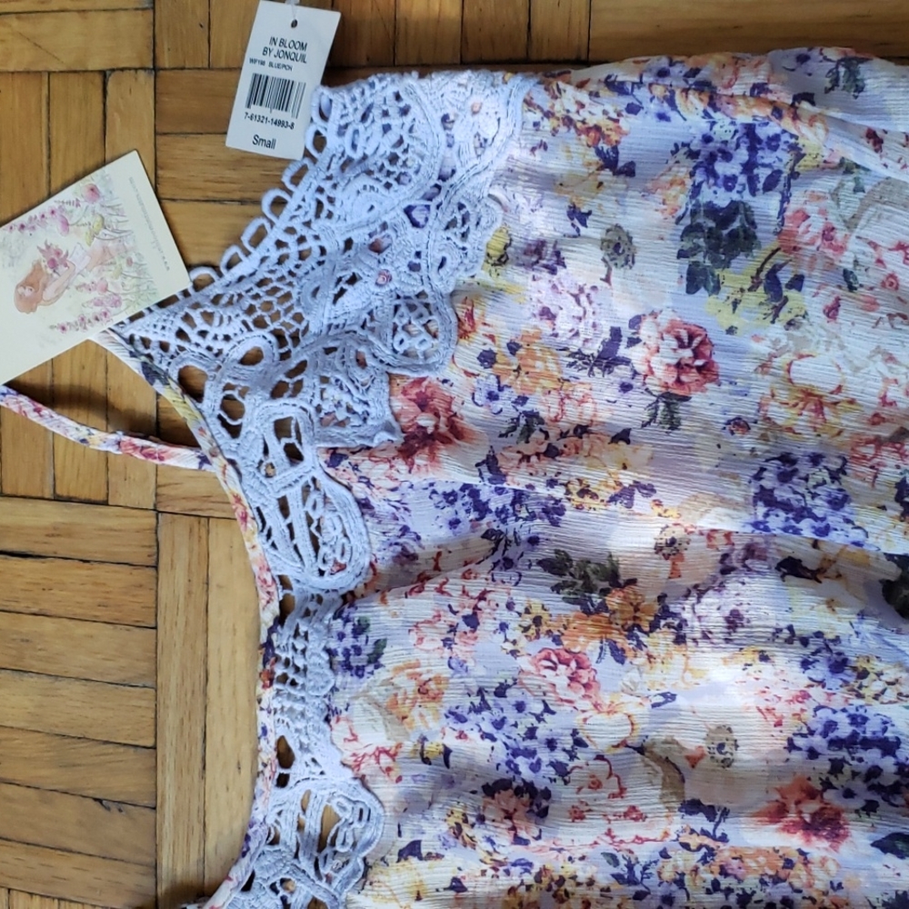 Nwt! In Bloom by Jonquil Lace Panel Romper - Picture 4 of 8